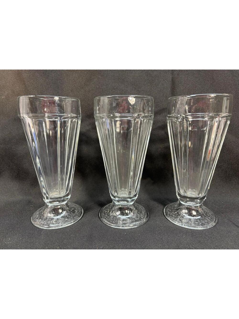 A136 - Set of 3!!! Starbucks Malt Frappuccino Glass 2003